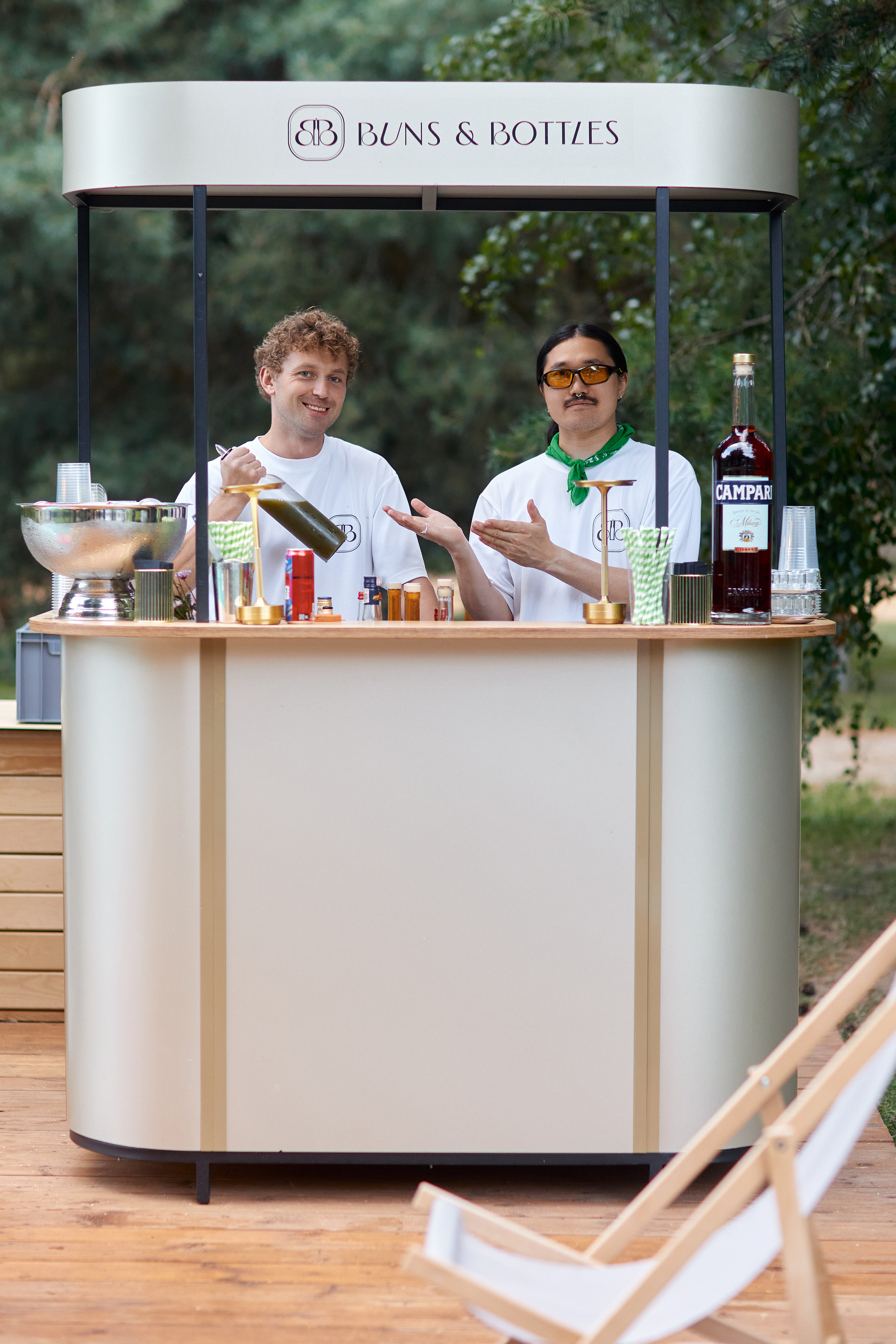Cocktail catering setup at a premium event
